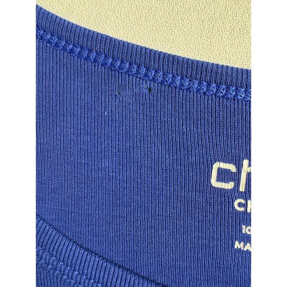 Chico's Women's Tee Blue Short Sleeeve Blouse Size 1 (M) - Picture 5 of 8